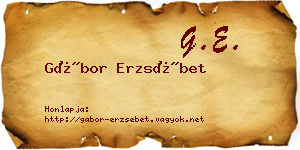Gábor Erzsébet névjegykártya